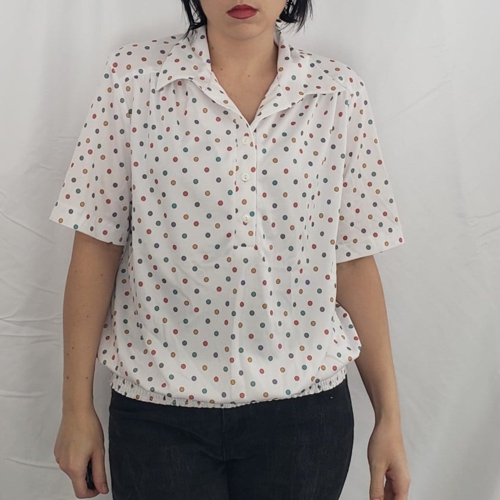 80s Polka Dot Blouse